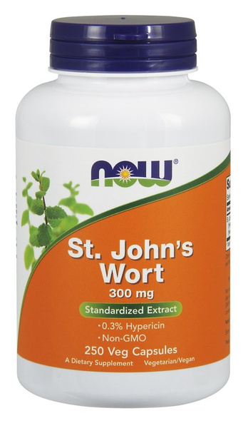 Now Foods St. John's Wort 300mg Supports Urinary and Digestive System Soothes Nervous Tension 250 Vcapsules