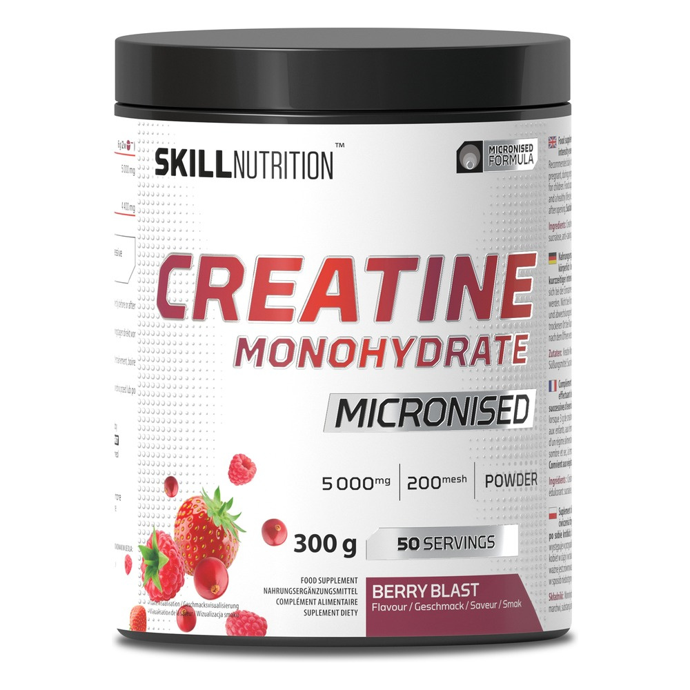Skill Nutrition mikronizowany monohydrat kreatyny Berry Blast 300g