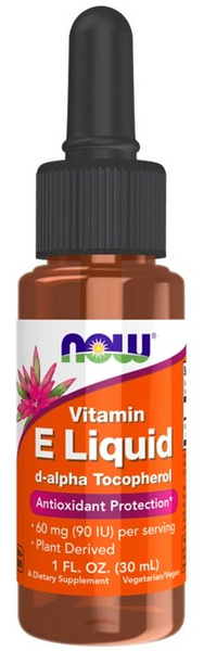 Now Foods Vitamin E Liquid D-alpha-Tocopheryl Supports Immunity 30ml