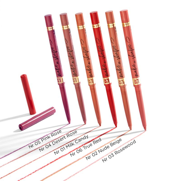 Eveline Automatic Lip Liner Make a Shape Long Lasting Formula 01 Milk Candy 1 Piece