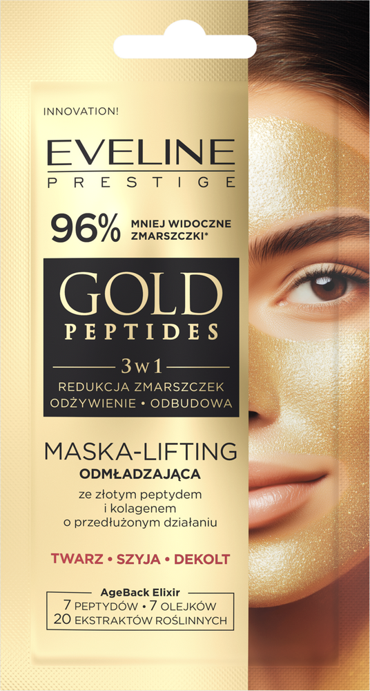 Eveline Gold Peptides Lifting and Rejuvenating Mask with Gold Peptide and Collagen 8ml