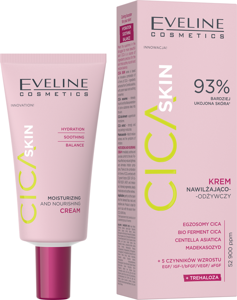 Eveline Cica Skin Nawilżająco-Odżywczy Krem na Dzień i na Noc 50ml