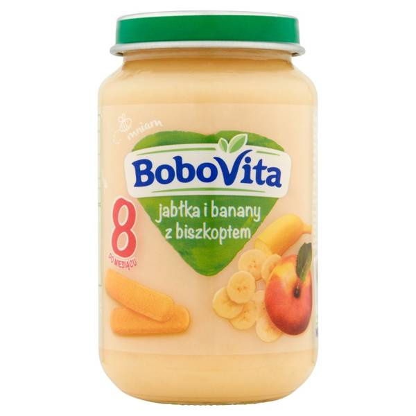 BoboVita Apples and Bananas Dessert with Sponge Cake for Babies after 8 Months 190g