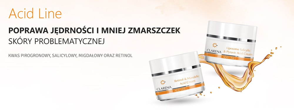 Clarena Acid Line Anti-Acne Night Cream with Salicylic & Pyruvic Acid - 50ml
