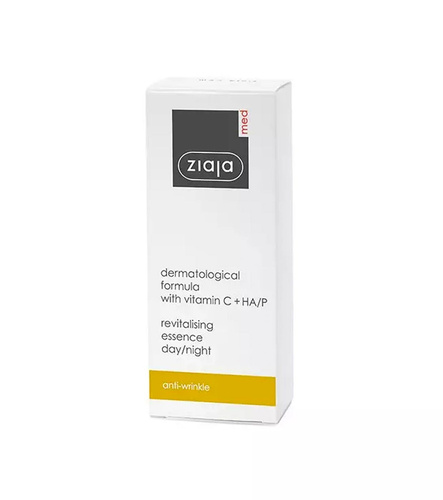 Ziaja Med Profilaktyka Zmarszczek Kuracja z Witamina C Rewitalizująca Esencja do Twarzy na Dzień i na Noc 30ml