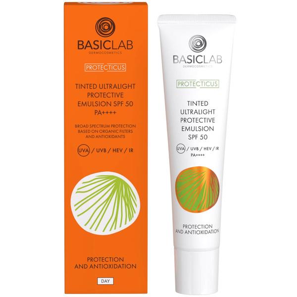 BasicLab Toning Protective Emulsion SPF 50 For Oily and Combination Skin 40ml