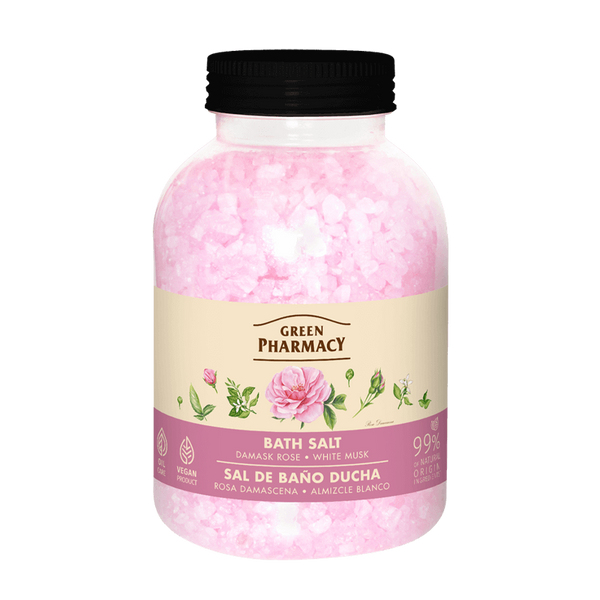 Green Pharmacy Bath Salts Damask Rose and White Musk 1000g