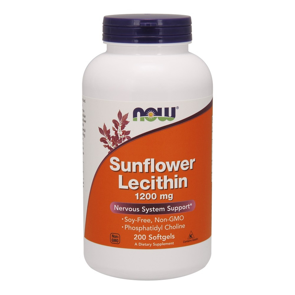 Now Foods Sunflower Lecithin 1200mg Sunflower Seed Lecithin 200 Softgels