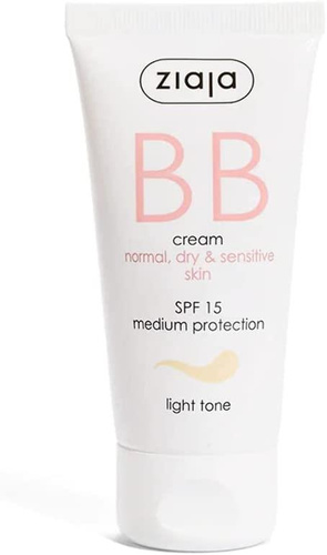 Ziaja BB Active Cream for Imperfections Dry, Sensitive and Normal Skin SPF15 Light Tone 50ml