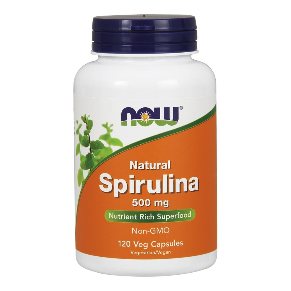 Now Foods Spirulina Natural 500mg Supports Circulatory System Immune System & Detoxification 120 Vcapsules