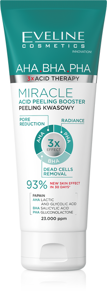 Eveline 3 X Acid Therapy AHA BHA PHA Miracle Peeling Kwasowy 75ml