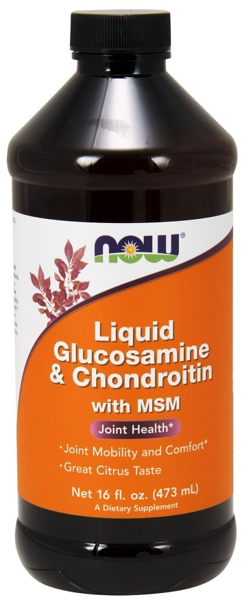 NOW Foods Glucosamine Chondroitin with MSM Liquid For Joint Mobility and Comfort 473ml