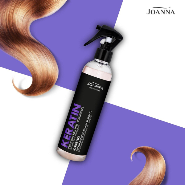 Joanna Professional Keratin Odżywka Odbudowująca w Sprayu dla Włosów Łamliwych i Szorstkich 300ml 