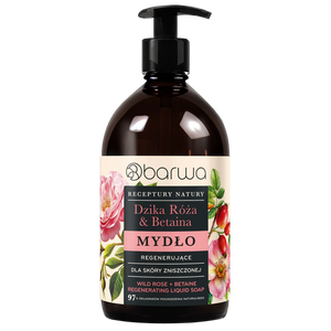 Barwa Recipes of Nature Regenerating Liquid Soap Wild Rose Betaine for Damaged Skin 480ml