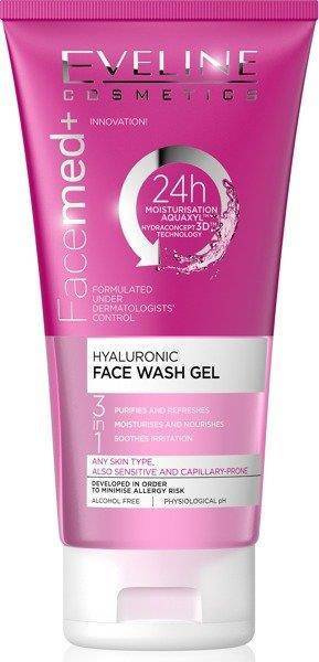 Eveline Facemed  Hyaluronic Facial Wash Gel 3in1 150 ml