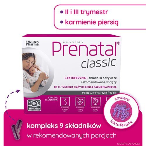 Prenatal Classic Lactoferrin for Pregnant Women 90 Tablets