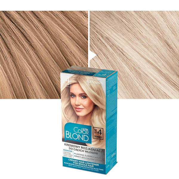 Joanna Ultra Color Blond Kremowy Rozjaśniacz do Całych Włosów do 4 Tonów 1 Sztuka