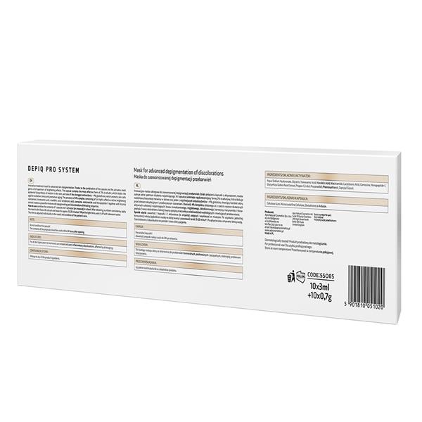 Apis Professional DepiQ Pro System Mask for Advanced Depigmentation of Discolouration 10x3ml