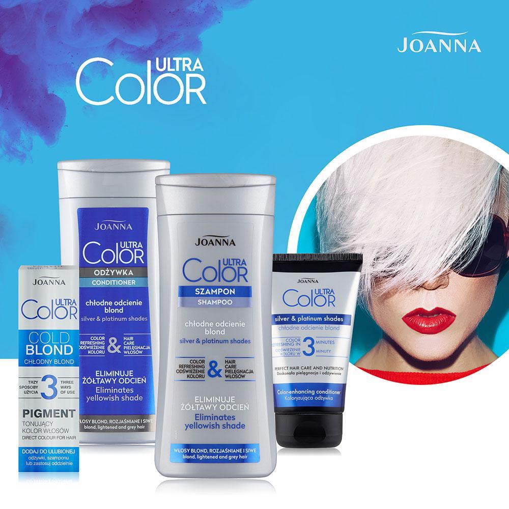 Joanna Ultra Color Szampon dla Włosów Siwych Blond i Rozjaśnionych Chłodne Odcienie 400ml