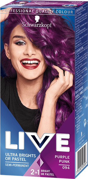 Schwarzkopf Live Ultra Brights Or Pastel Hair Colour Purple Punk 94