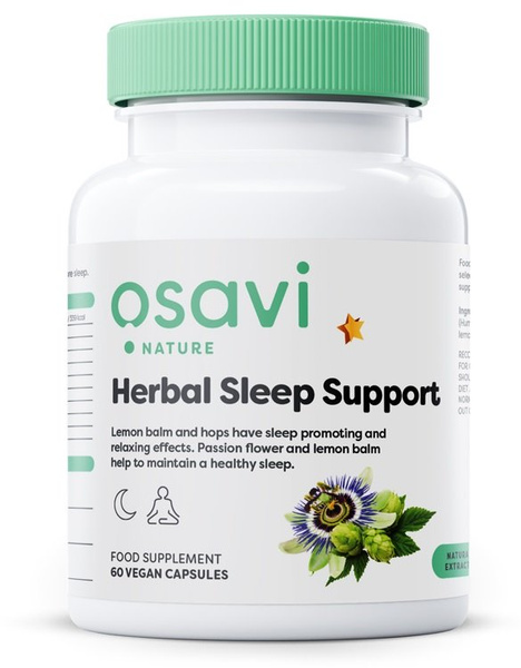 Osavi Herbal Sleep Support (Melatonin Free) for Natural Sleep 60 Vegan Caps