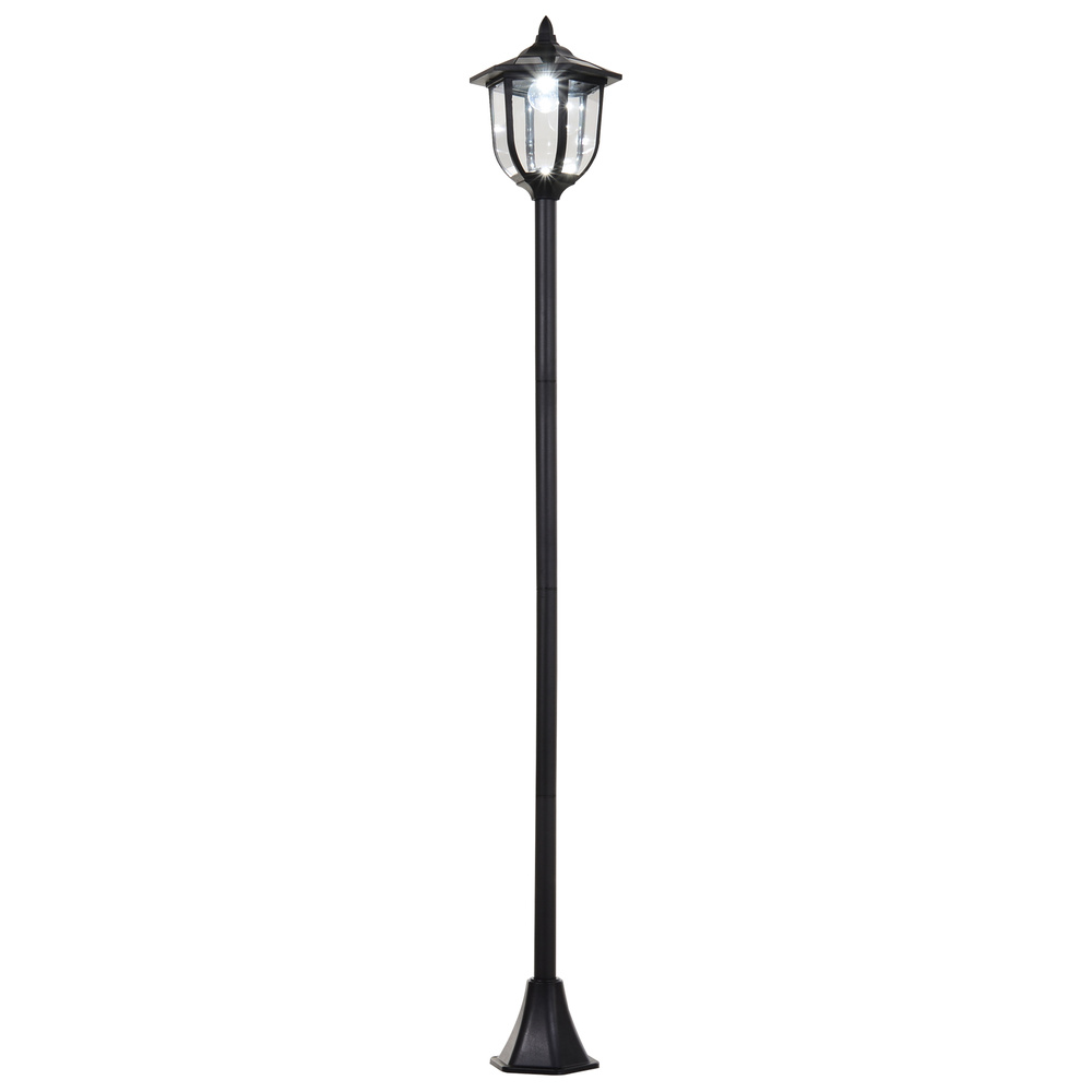 Outsunny Outdoor Garden Solar Post Lamp Sensor Light LED Lantern Bollard Pathway Torch Light 1.77m Tall