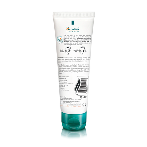 Himalaya Scrub with Activated Charcoal & Green Tea Detoksykacyjny Peeling Węglowy dla Skóry Normalnej i Tłustej 75ml