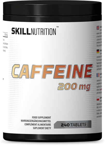 Skill Nutrition Caffeine 200mg Tablets for Energy and Focus 240 Tabs