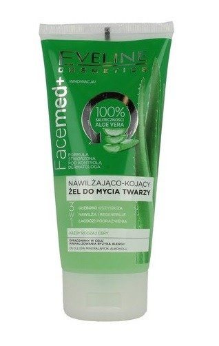 Eveline Facemed+ Nawilżająco-kojący Żel do Mycia Twarzy Aloes 150ml