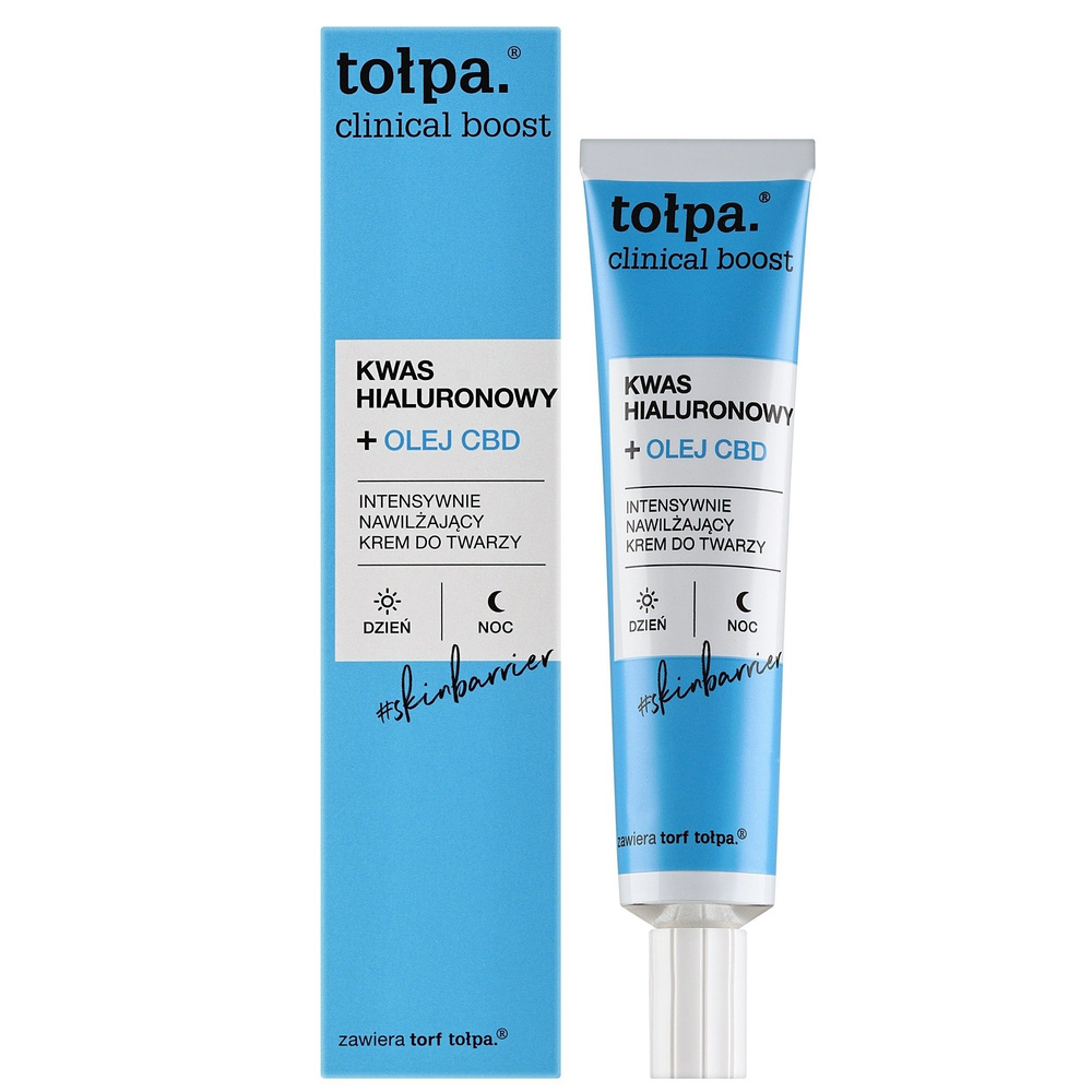 Tolpa Clinical Boost Intensywnie Nawilżający Krem do Twarzy z Kwasem Hialuronowym 40ml