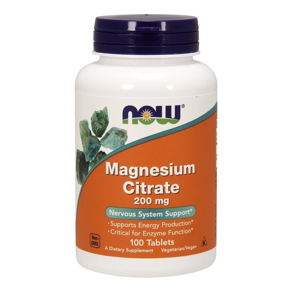 Now Foods Magnesium Citrate 200mg 100 Tablets