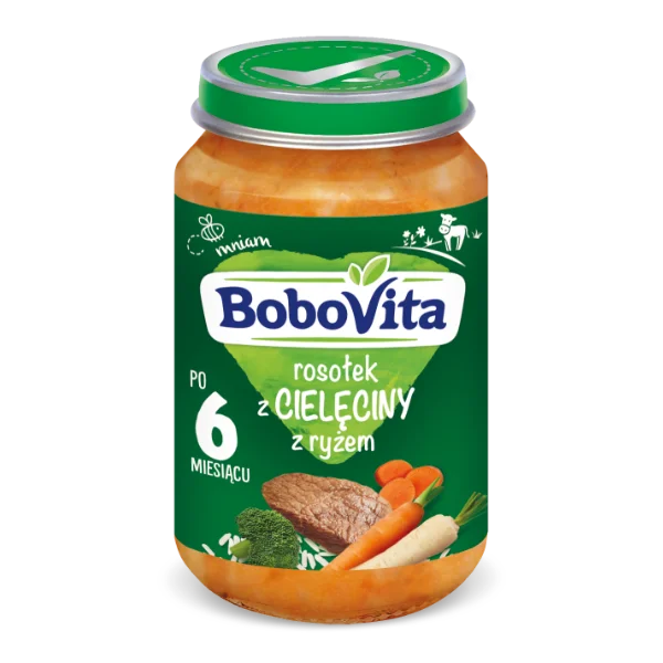 BoboVita Veal Broth with Rice Dish for Babies after 6th Month 190g