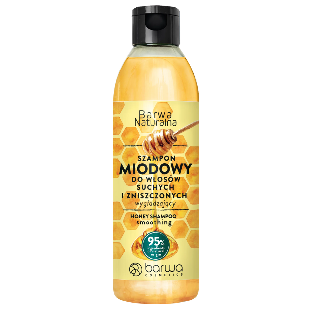 Barwa Natural Smoothing Honey Shampoo for Dry and Damaged Hair 300ml