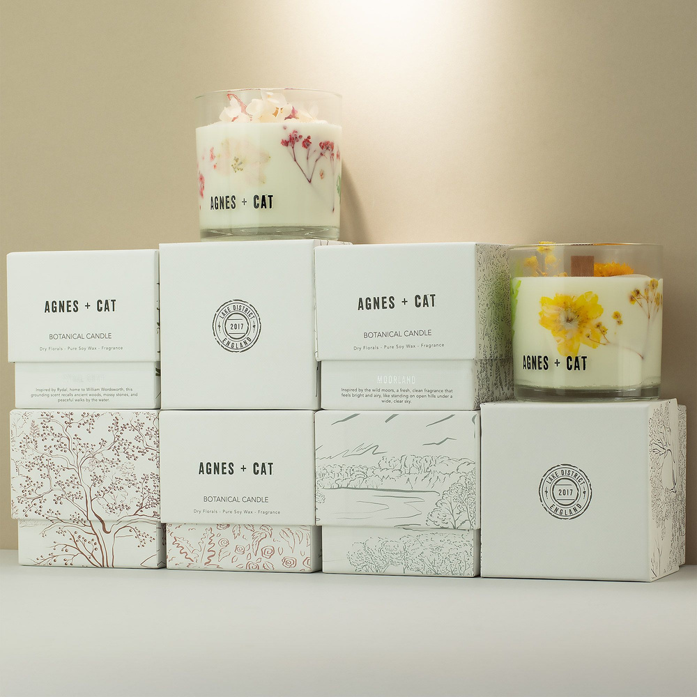 Agnes + Cat Botanical Soy Wax Candle - Roses of Sawrey
