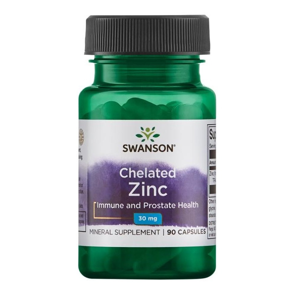 Swanson Chelated Zinc 30mg Albion Chelat Cynku 90 Kapsułek