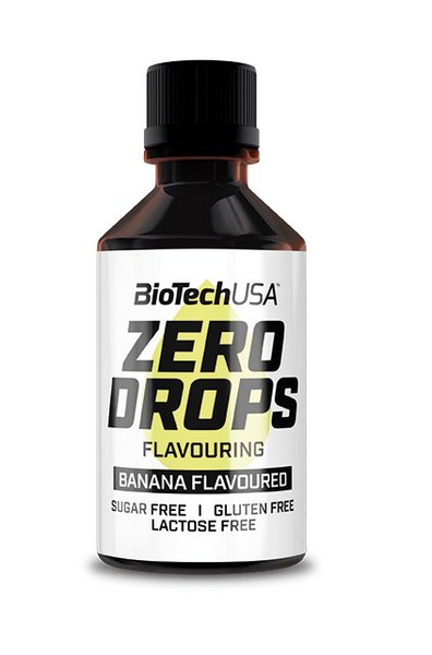 BioTechUSA Zero Drops Bananowe Krople Smakowe 50ml