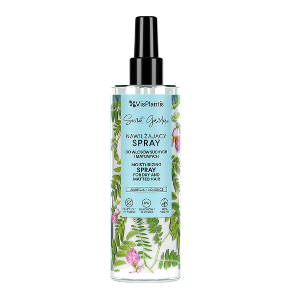 Vis Plantis Secret Garden Nawilżający Spray do Włosów Suchych i Matowych z Lukrecją 200ml