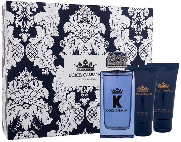 Dolce & Gabbana K Gift Set 100ml EDP + 50ml After Shave Balm + 50ml Shower Gel Set for Men 1 Piece