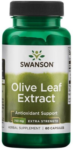 Swanson Olive Leaf Extract 750mg Super Strength 60 Kapsułek