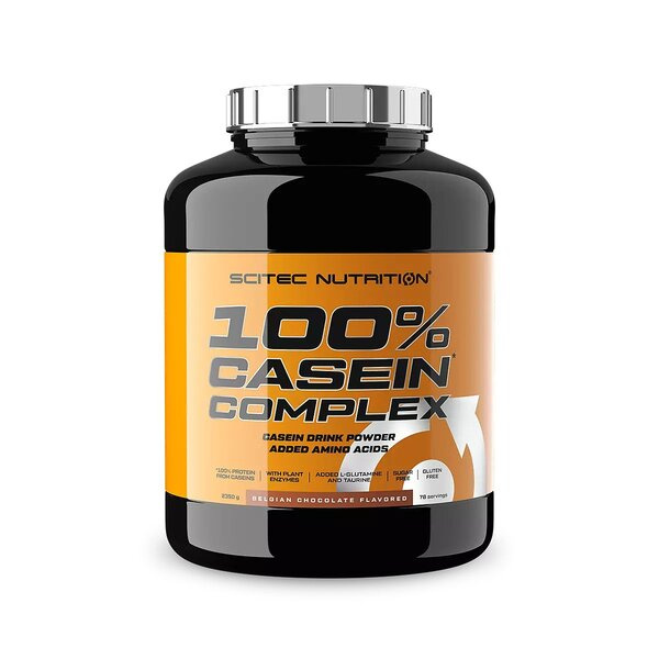 SciTec 100% Casein Complex, Belgian Chocolate - 2350g