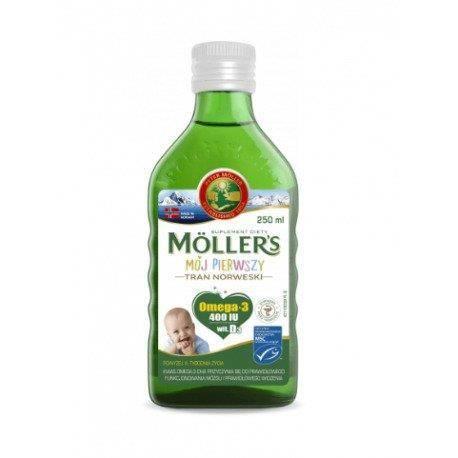 Moller's Tran Norweski dla Dzieci pow. 4 tygodnia życia z Witamina D3 250ml