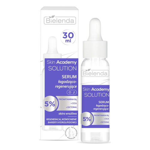Bielenda Skin Academy Solution Serum Łagodząco - Regenerujące 5% Provitamina B5 Cica i Ektoina dla Skłóry Wrażliwej  30ml