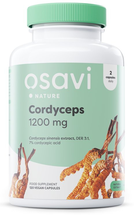 Osavi Cordyceps 1200mg na Energię i Odporność 120 Kapsułek Wegańskich