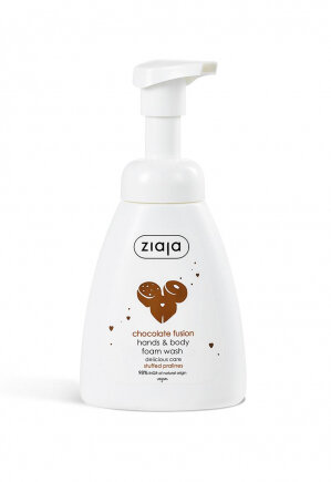 Ziaja Chocolate Fusion Bubble Washing Foam for Body and Hands with Praline Scent 250ml