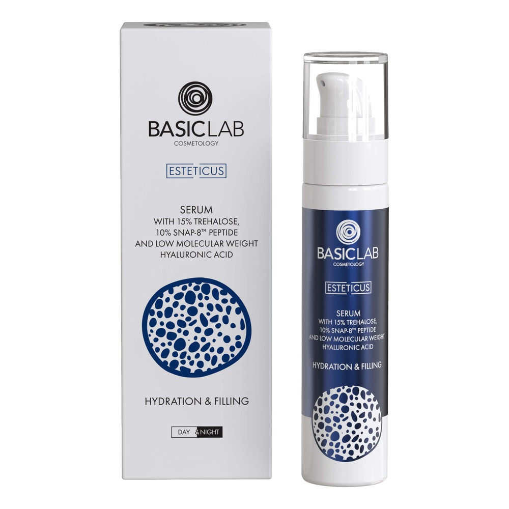 BasicLab Esteticus Hydrating Anti-Aging Serum 15% Trehalose 10% Snap-8 50ml