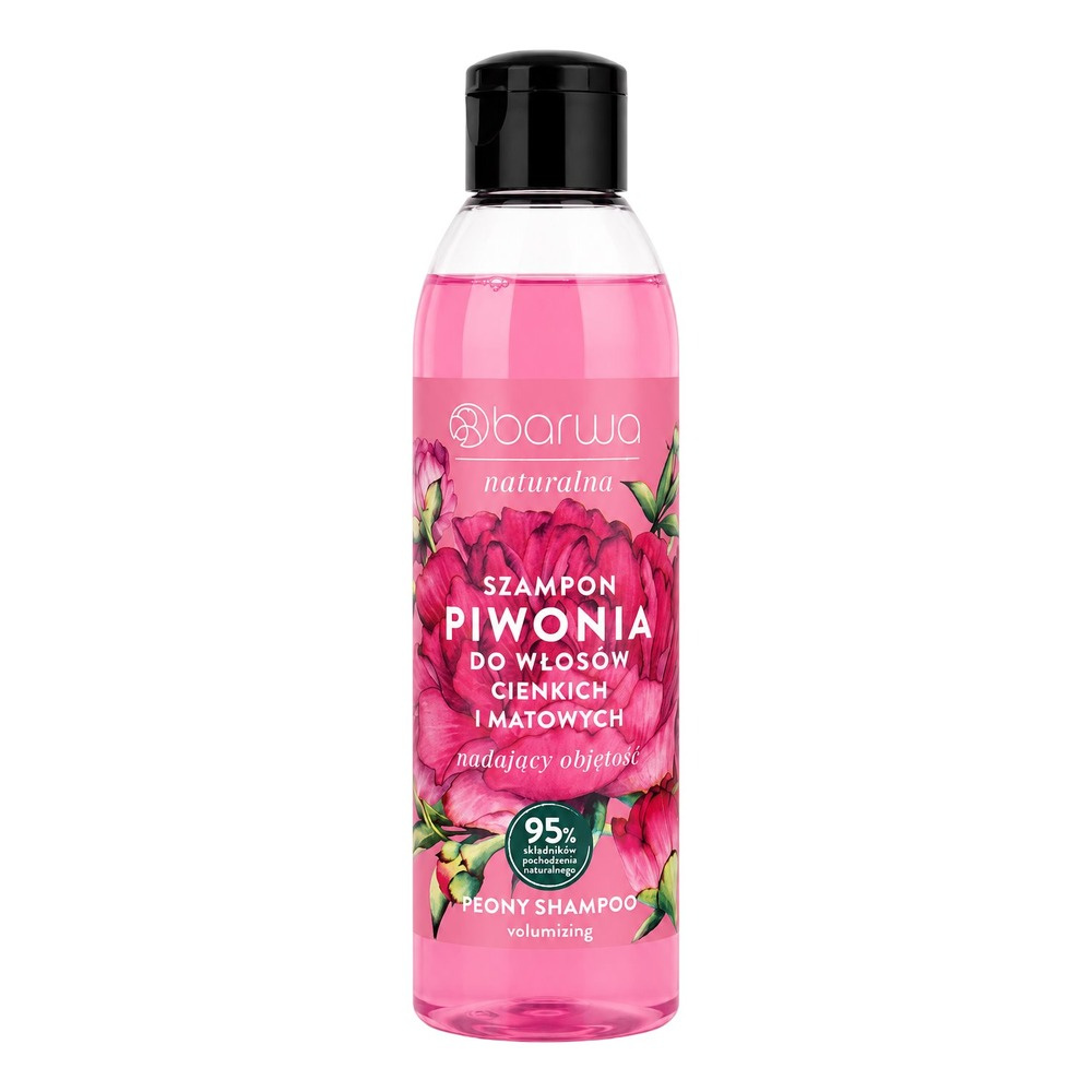 Barwa Naturalna Piwonia Szampon Zwiększający Objętość dla Włosów Cienkich i Matowych 300ml