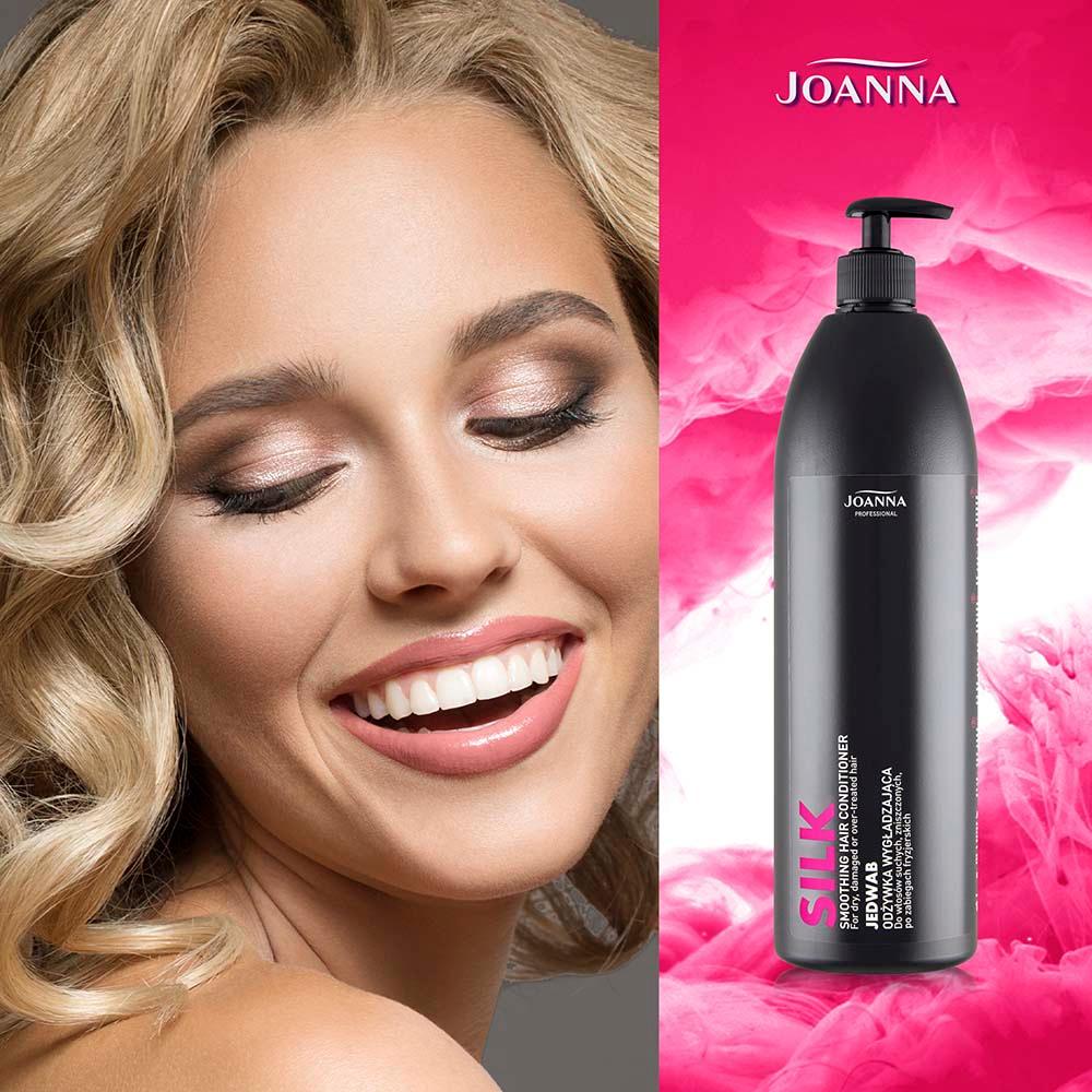 Joanna Professional Silk Wygładzająca Odżywka dla Włosów Suchych i Zniszczonych po Zabiegach Fryzjerskich 1000ml