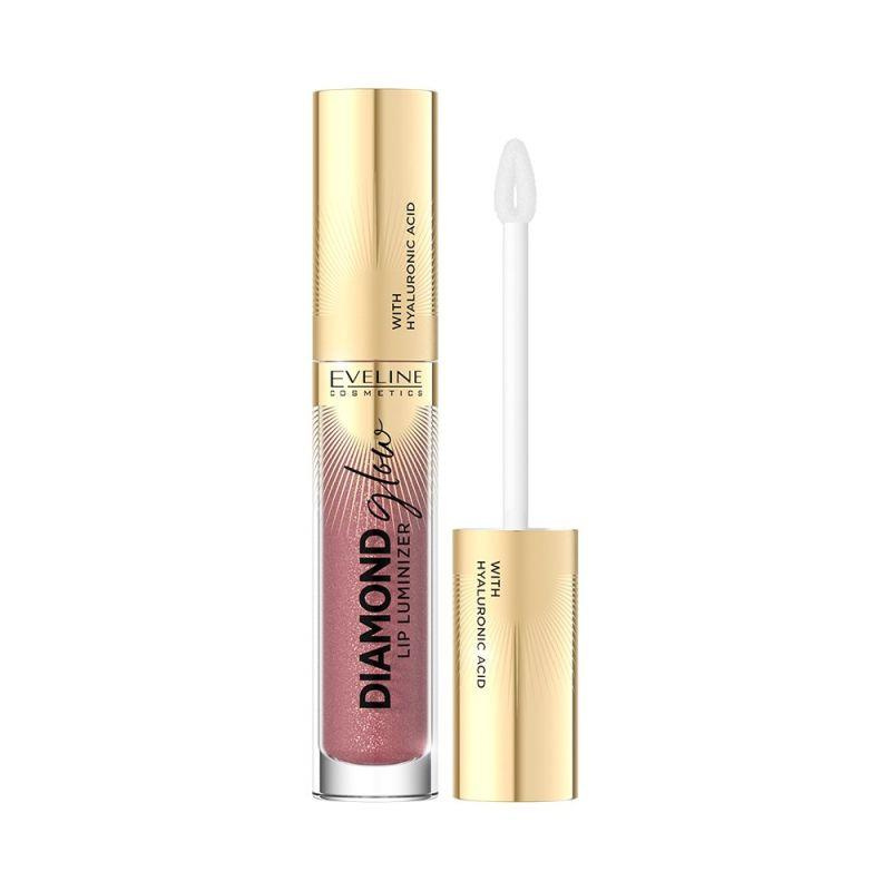 Eveline Diamond Lip Glow Lip Gloss with Hyaluronic Acid No.11 Rose Nude 4.5ml