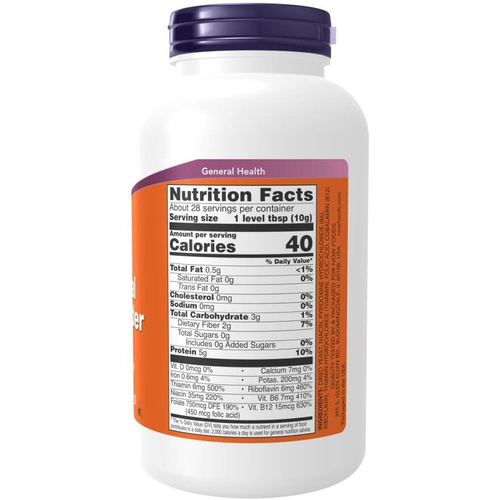 Now Foods Nutritional Yeast Powder Proszek Drożdżowy 284g