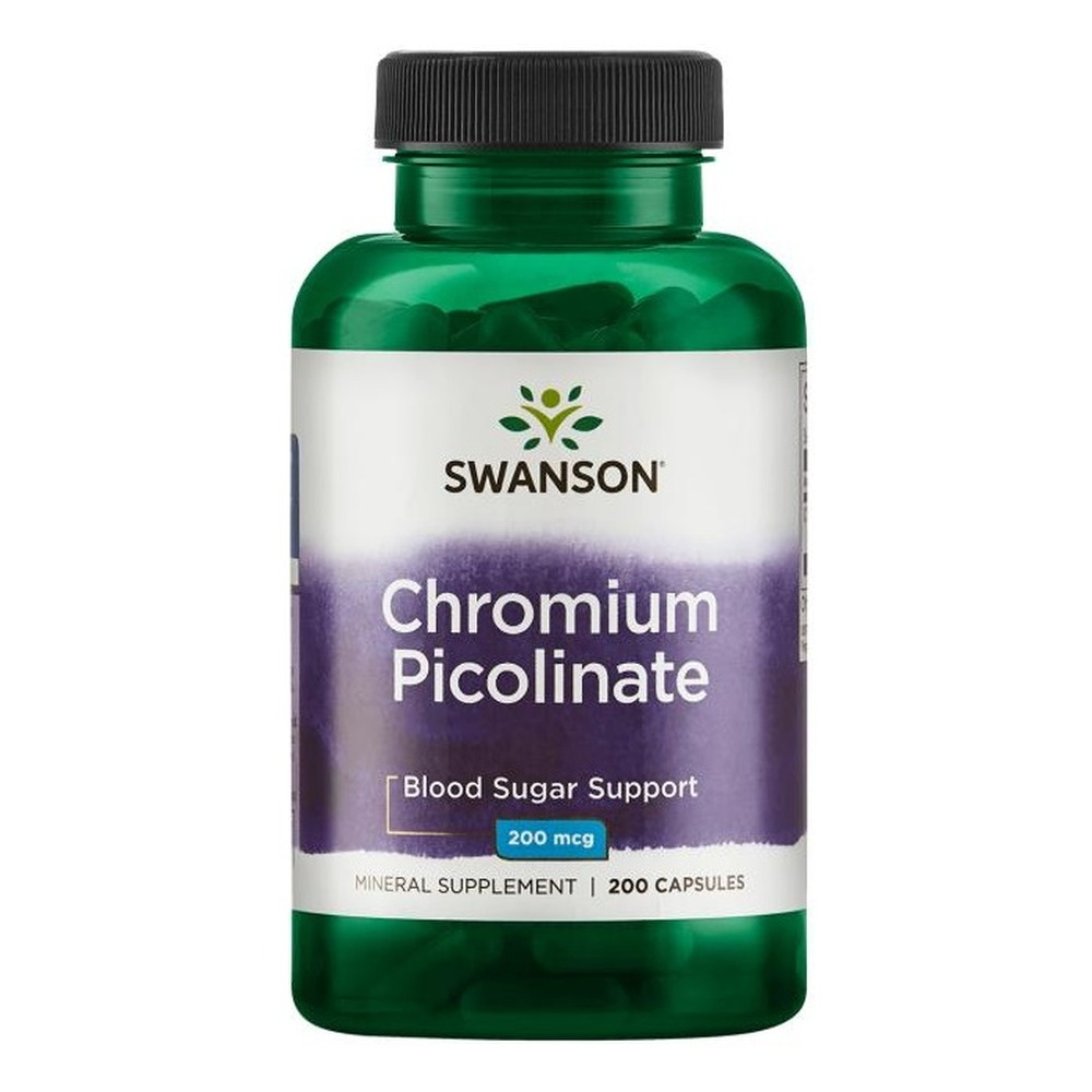 Swanson Chromium Picolinate 200mcg Pikolinian Chromu 200 Kapsułek